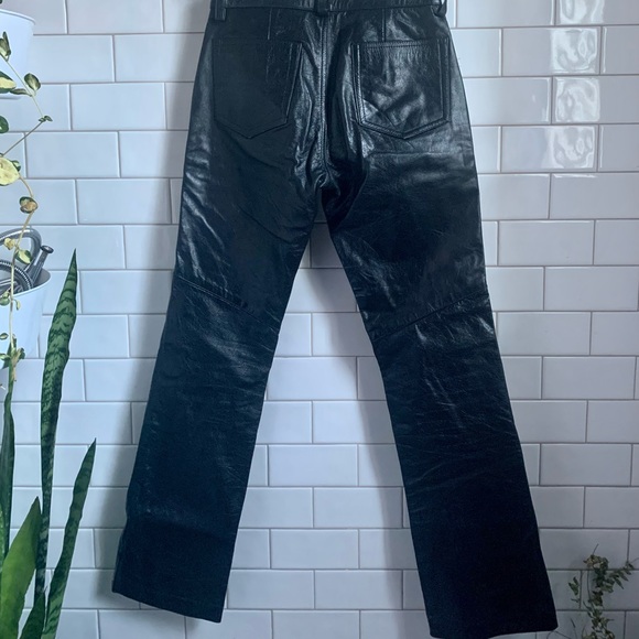 Bootcut black leather pants - Picture 3 of 3